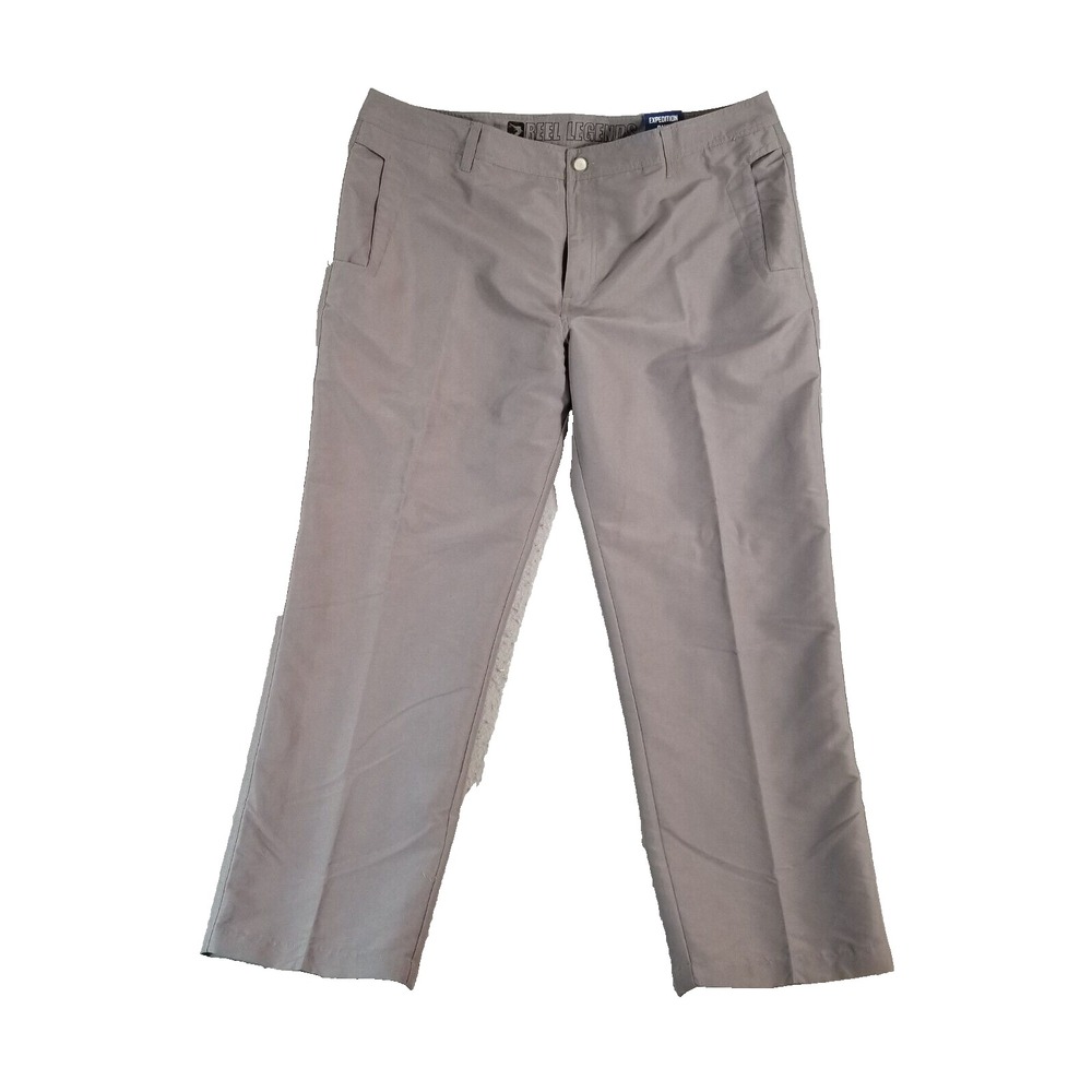 Reel Legends Expedition pants men's 44x32 relaxed straight Gray outdoor New